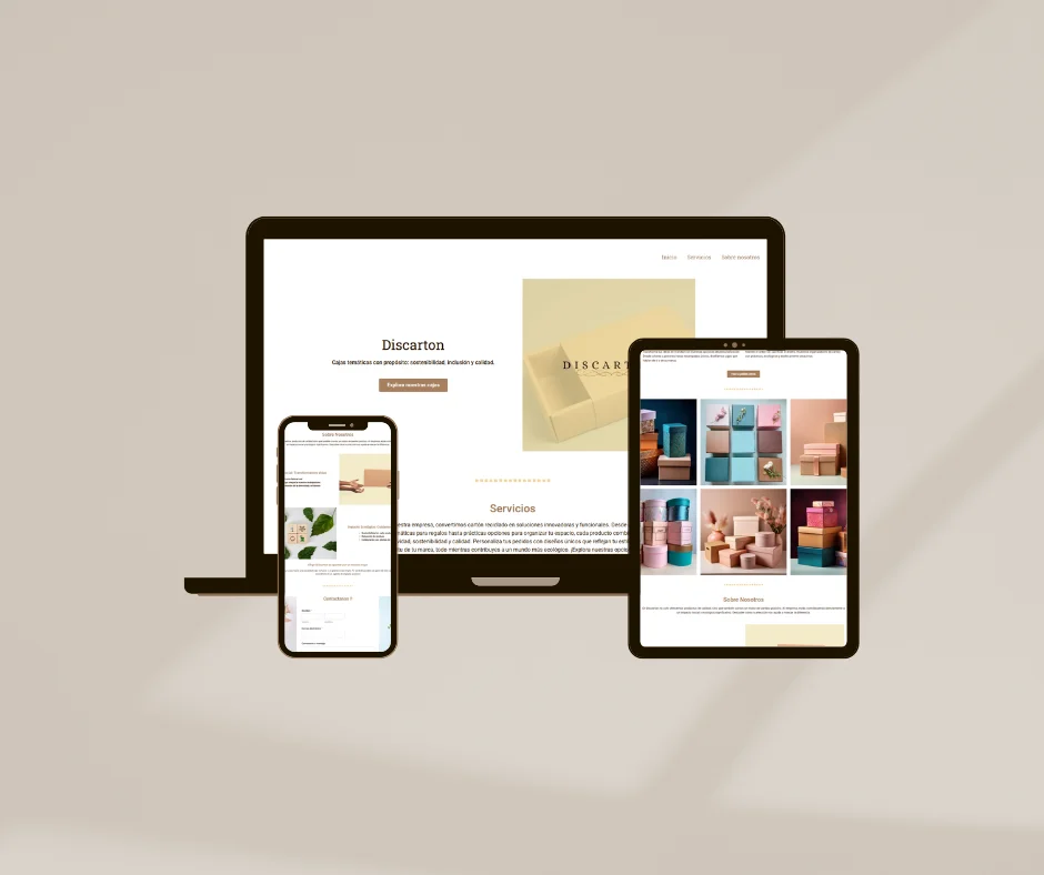 Diseño web Discarton